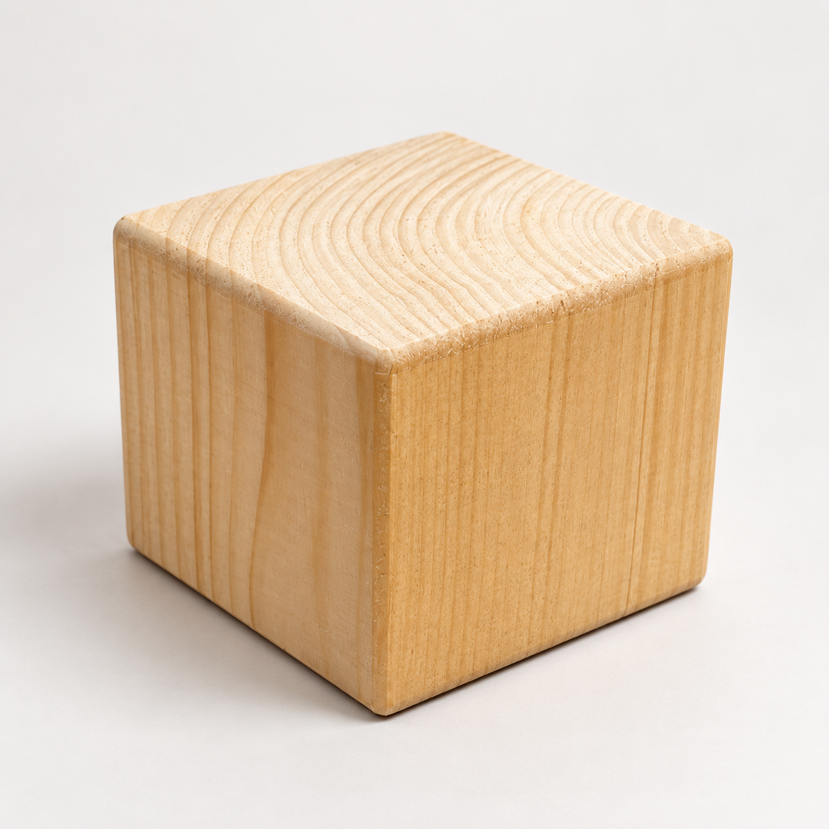 Holzsockel für LED-Dekoration aus Massivholz – seitliche Produktansicht