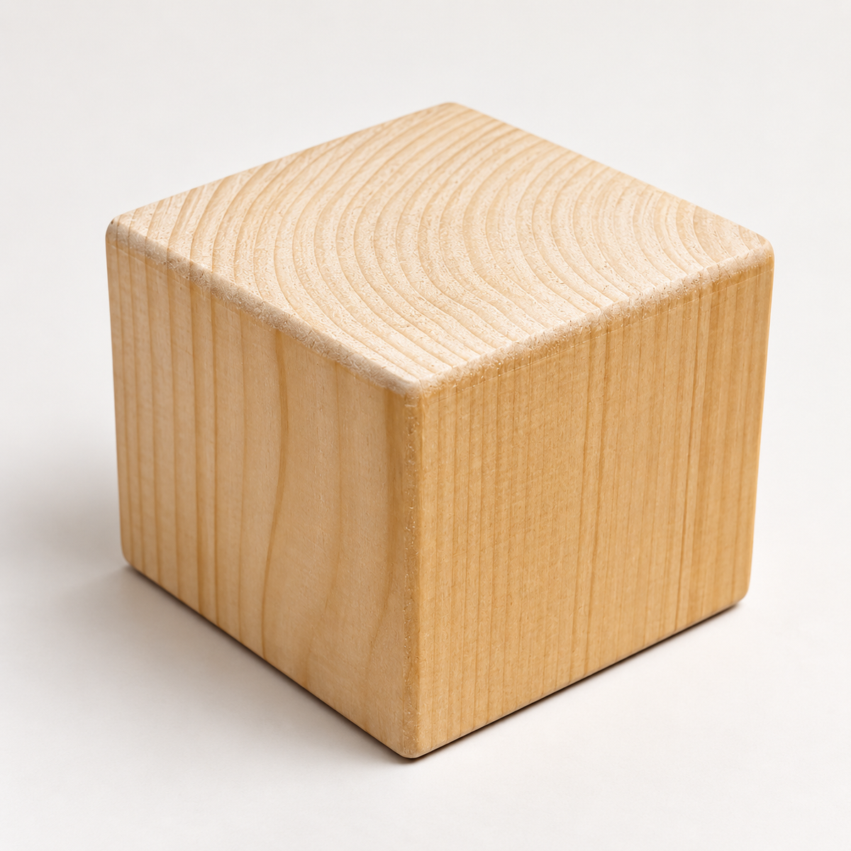 Holzsockel für LED-Dekoration – Detailansicht der natürlichen Holzmaserung